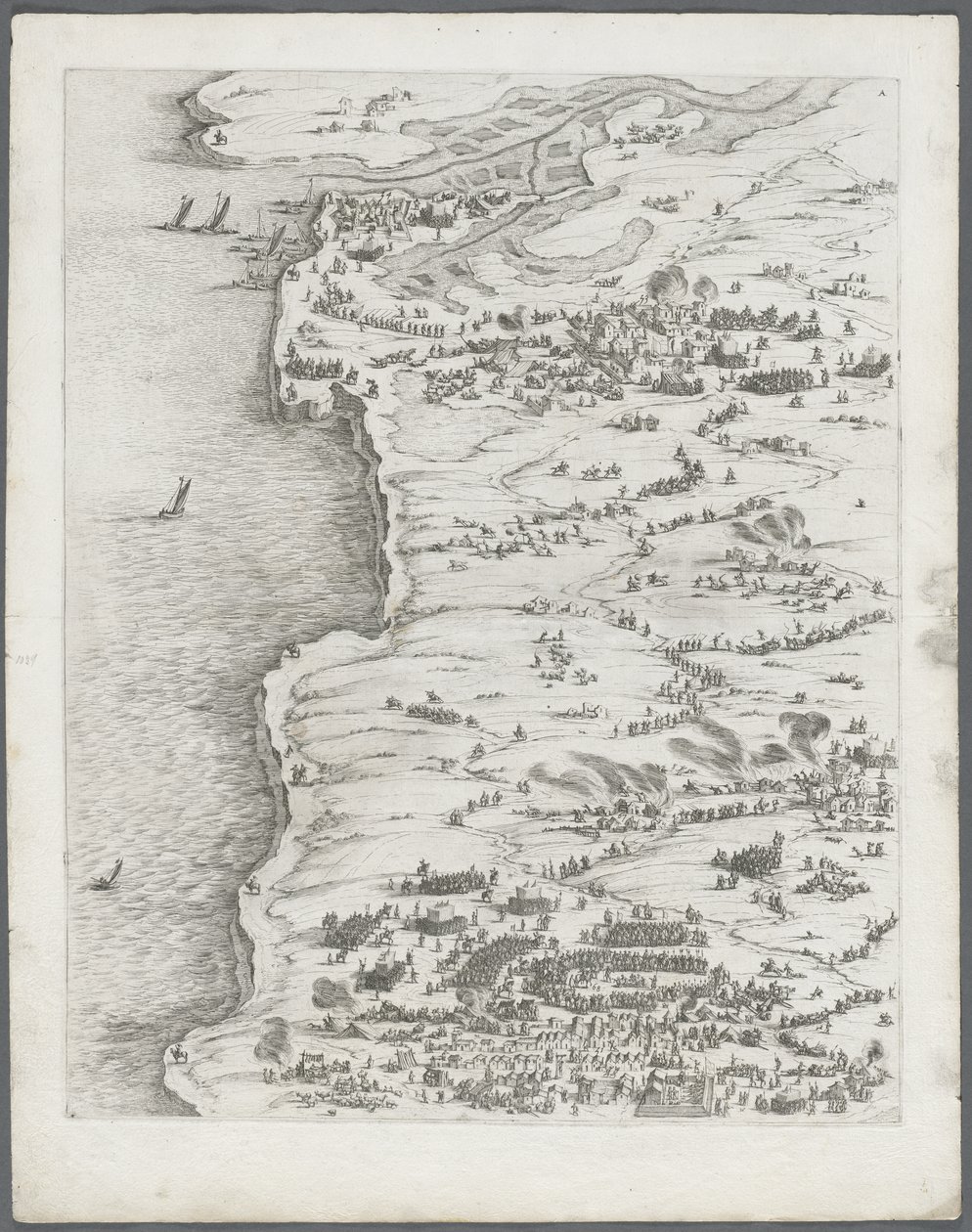 Le siège de La Rochelle : planche 5 - Jacques Callot