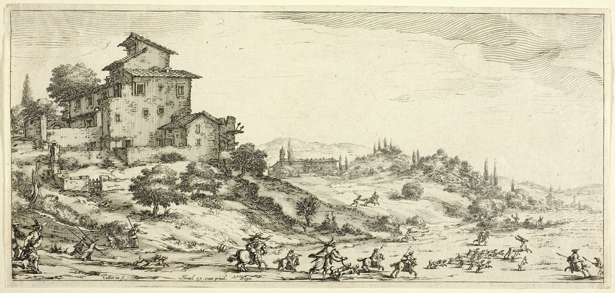 La chasse au cerf, de diverses scènes conçues à Florence - Jacques Callot