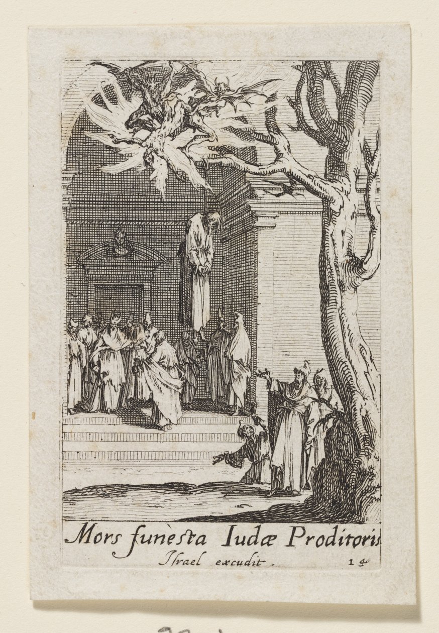 Le suicide de Judas le traître (Mors funesta Judae Proditoris) - Jacques Callot