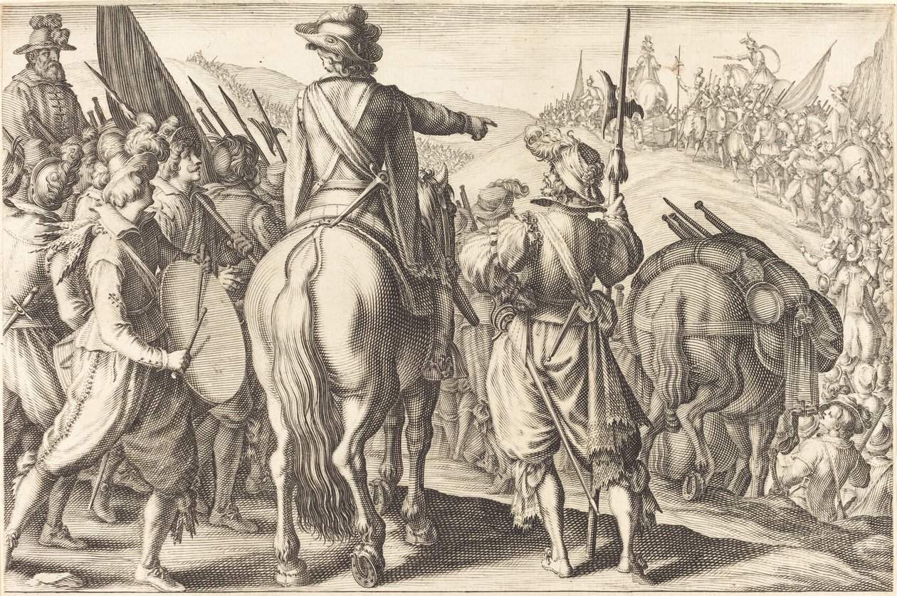 Les troupes en marche, vers 1614 - Jacques Callot