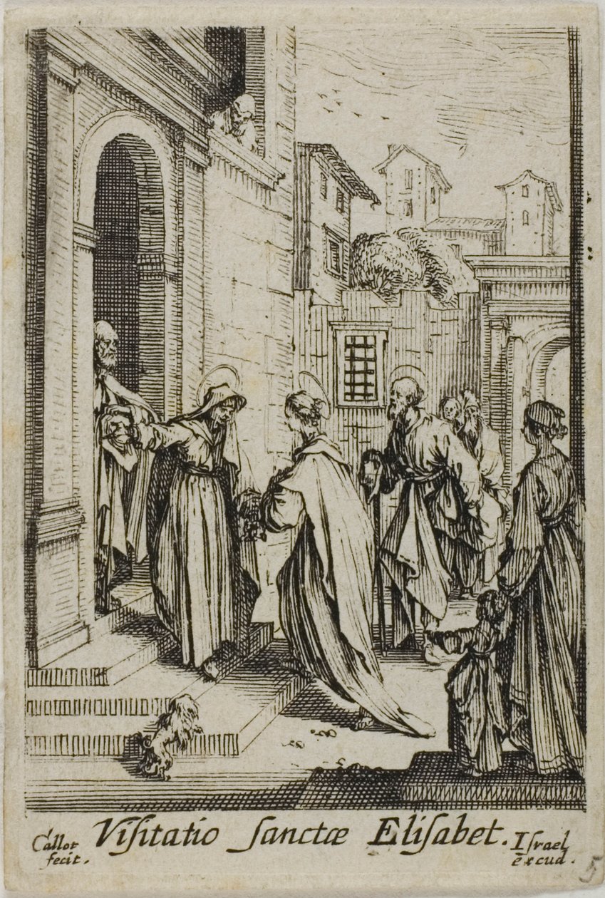 La Visitation de sainte Élisabeth, tirée de La vie de la Vierge - Jacques Callot