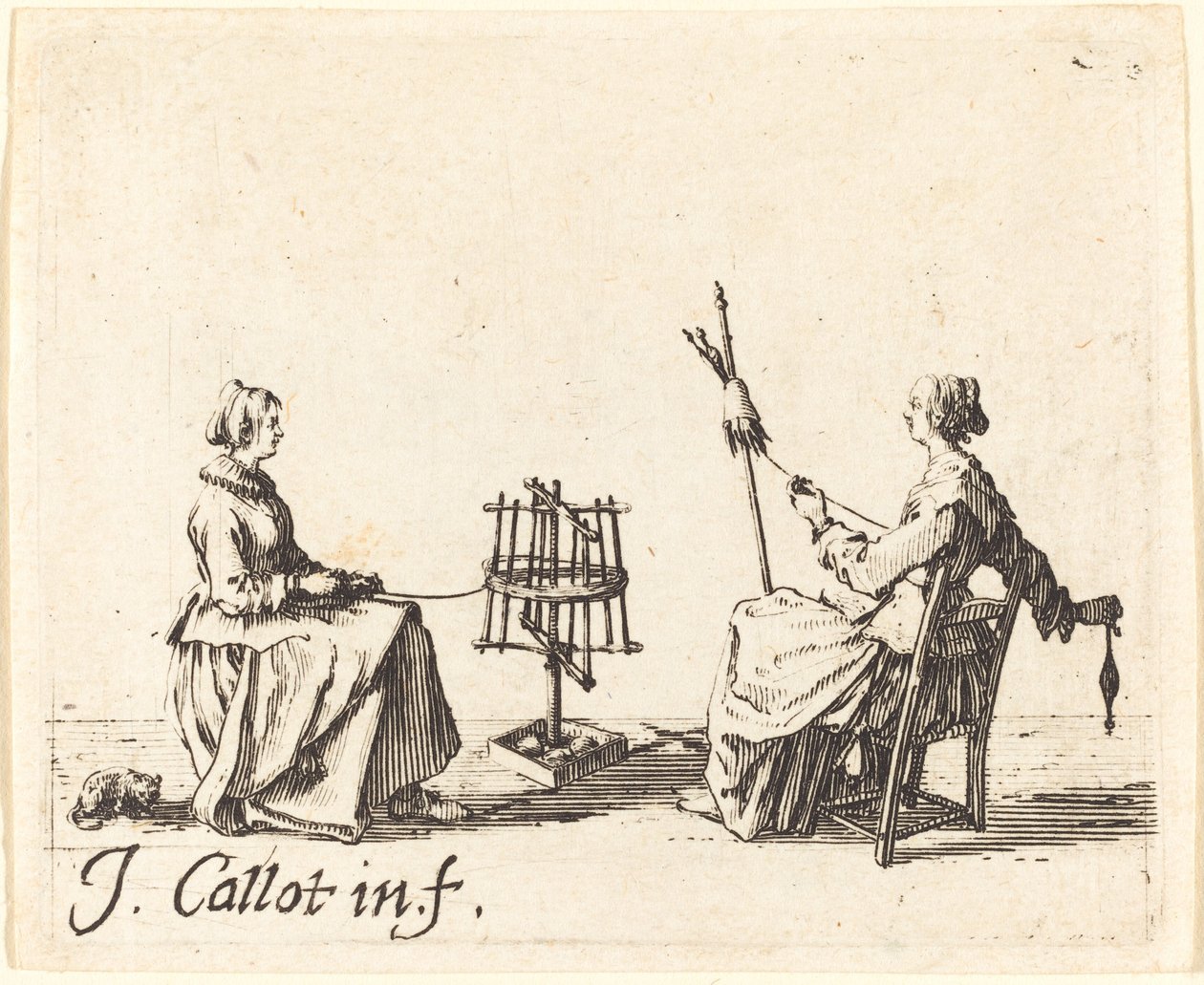 Le bobineur et la fileuse - Jacques Callot