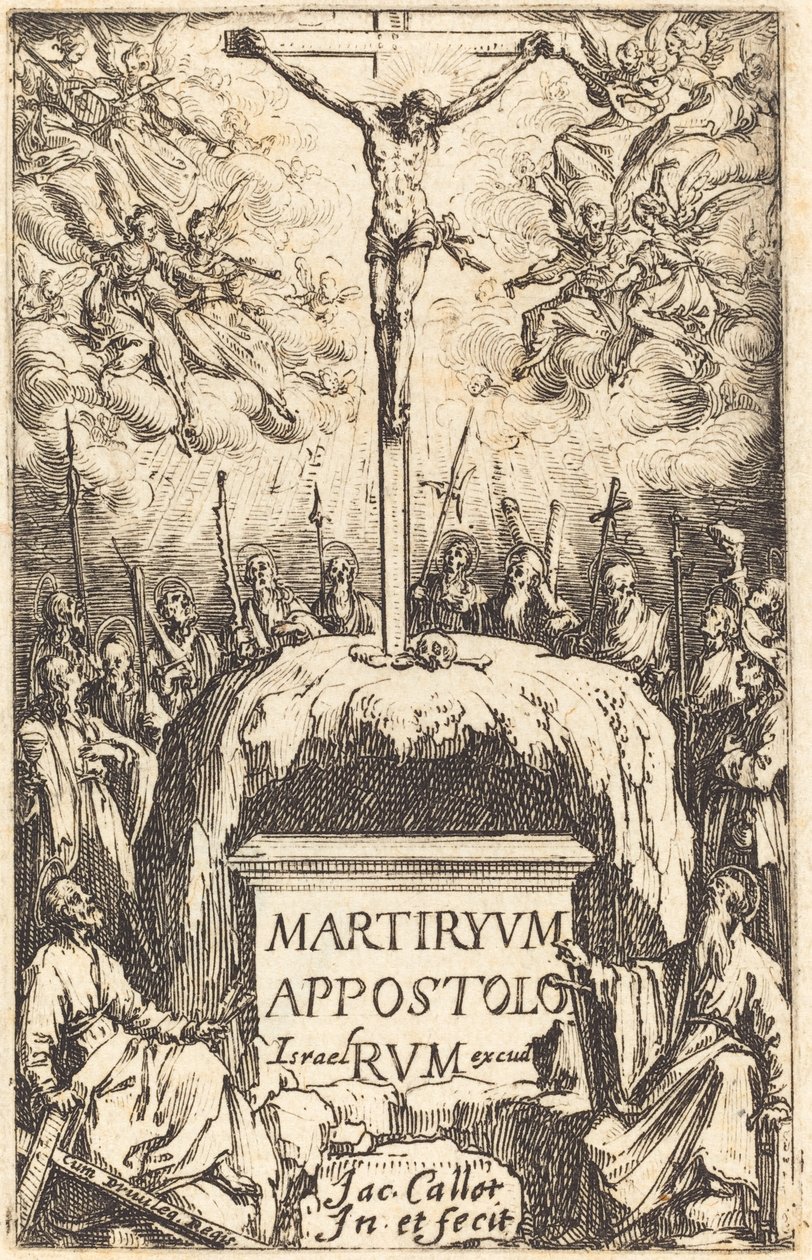 Page de Titre pour "Les Martyres des Apôtres" - Jacques Callot