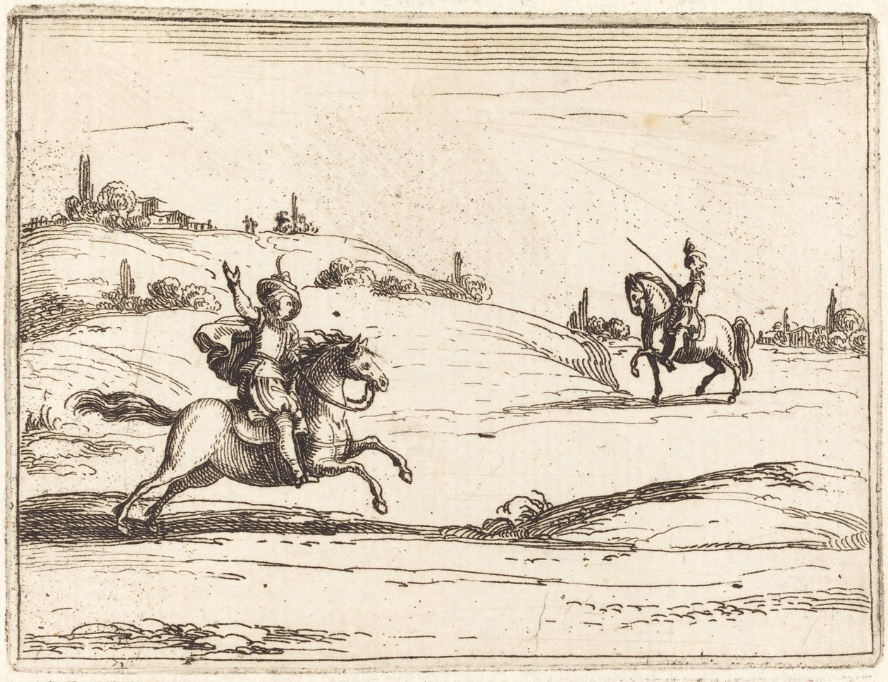 Deux chevaliers - Jacques Callot