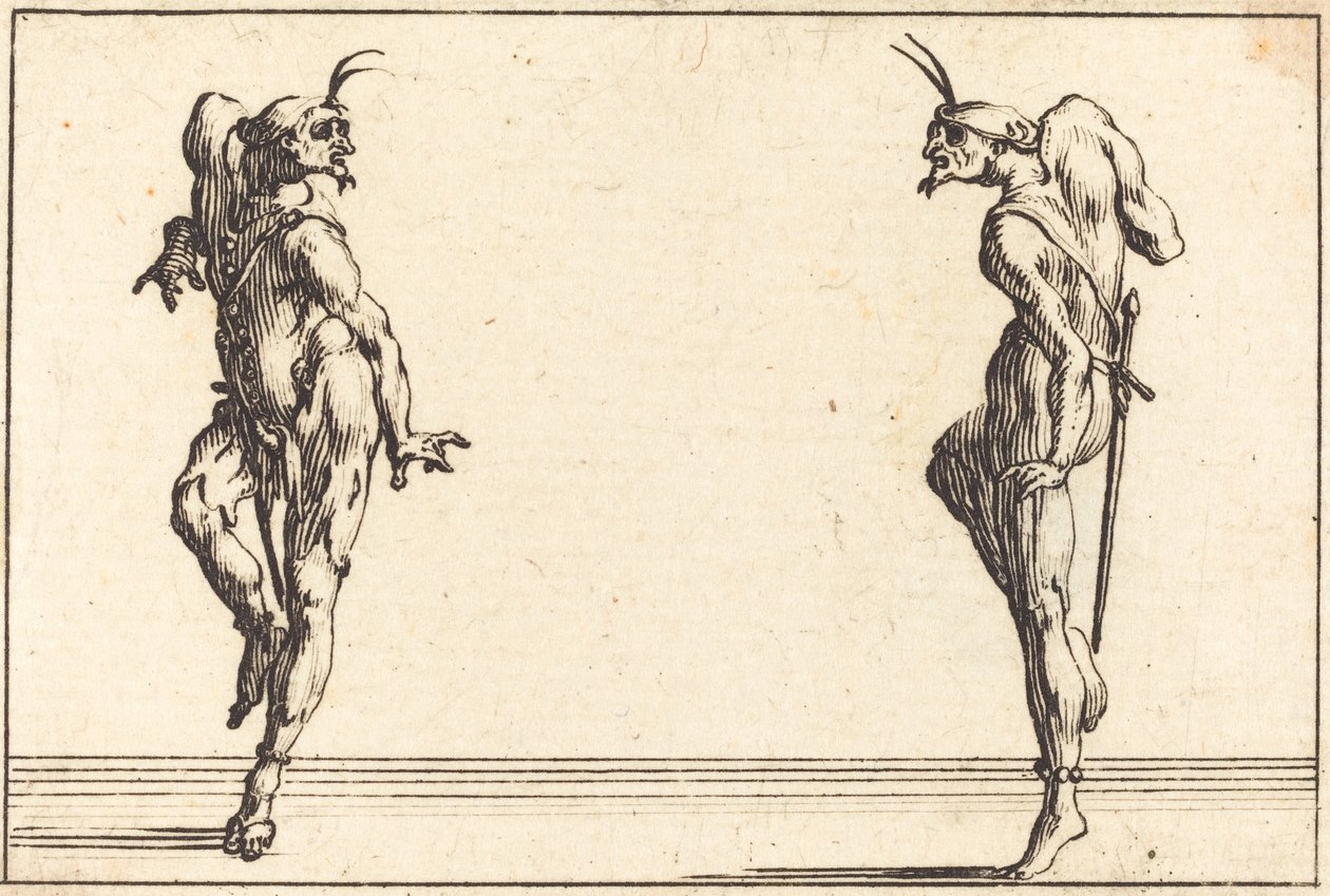 Deux pantalons dansant, vers 1617 | Jacques Callot