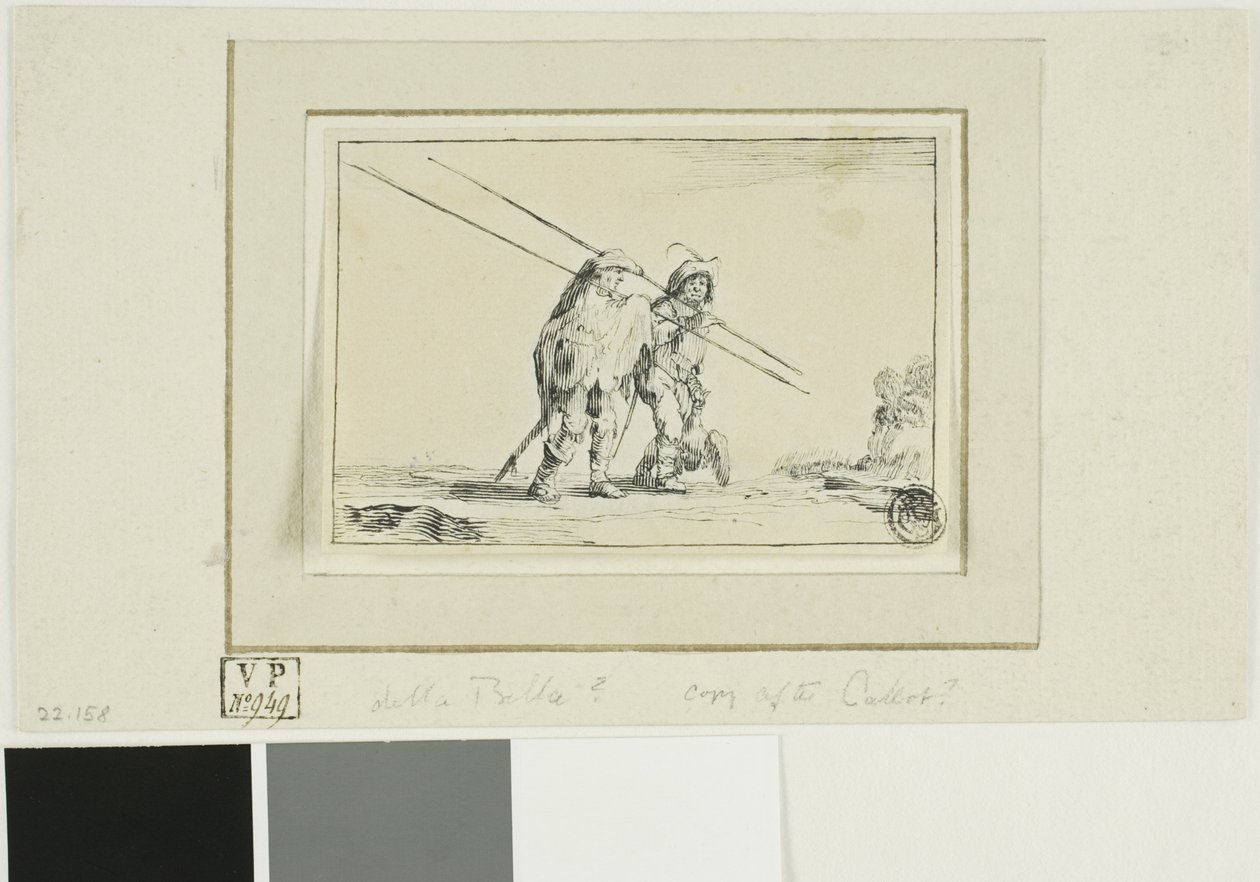 Deux soldats avec des bâtons - Jacques Callot