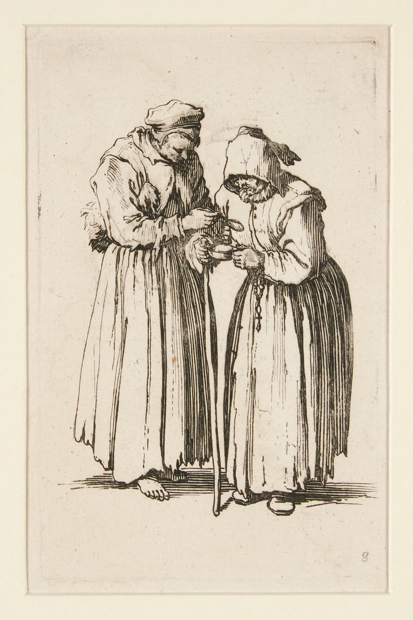 Deux femmes mendiantes, de la série Les mendiants - Jacques Callot