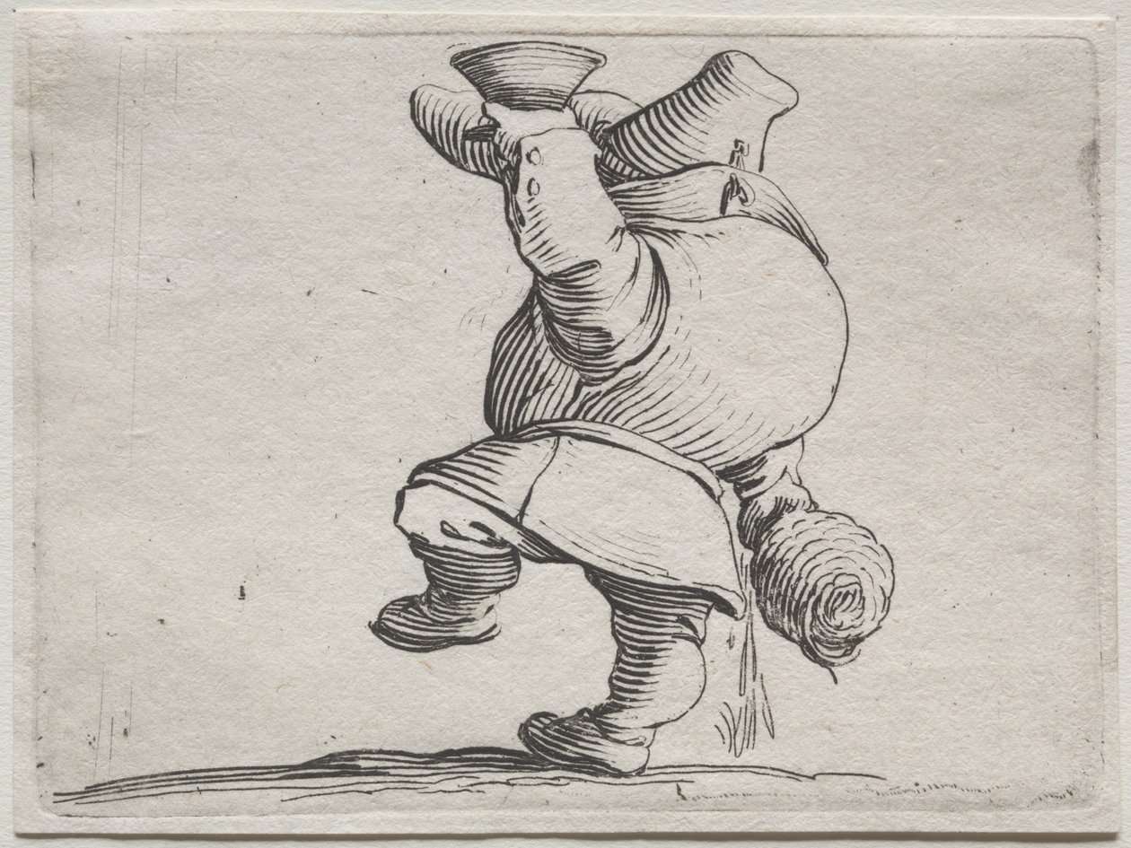 Varie figure gobbi di Iacopo Callot (Buveur vu de dos) - Jacques Callot