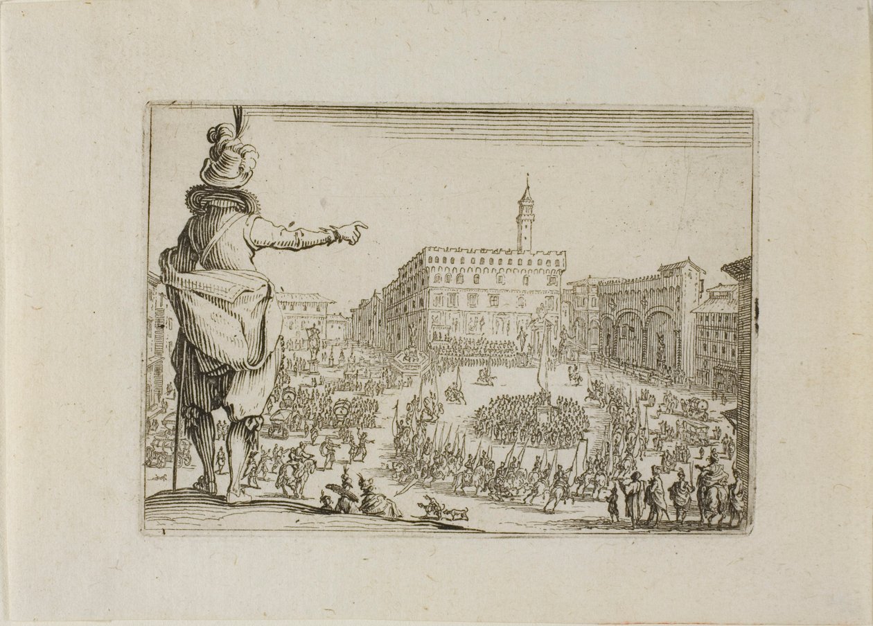 Vue de la Piazza Signoria, des Caprices | Jacques Callot
