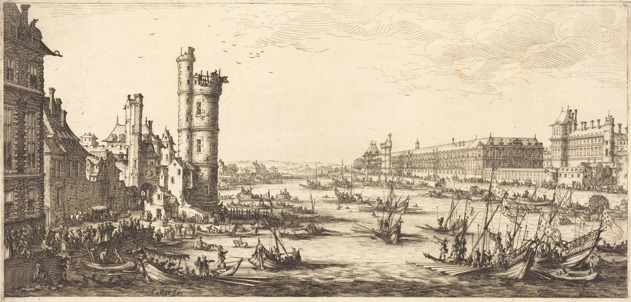 Vue du Louvre - Jacques Callot