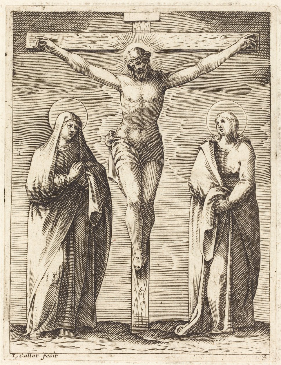 La Vierge et saint Jean au pied de la croix - Jacques Callot