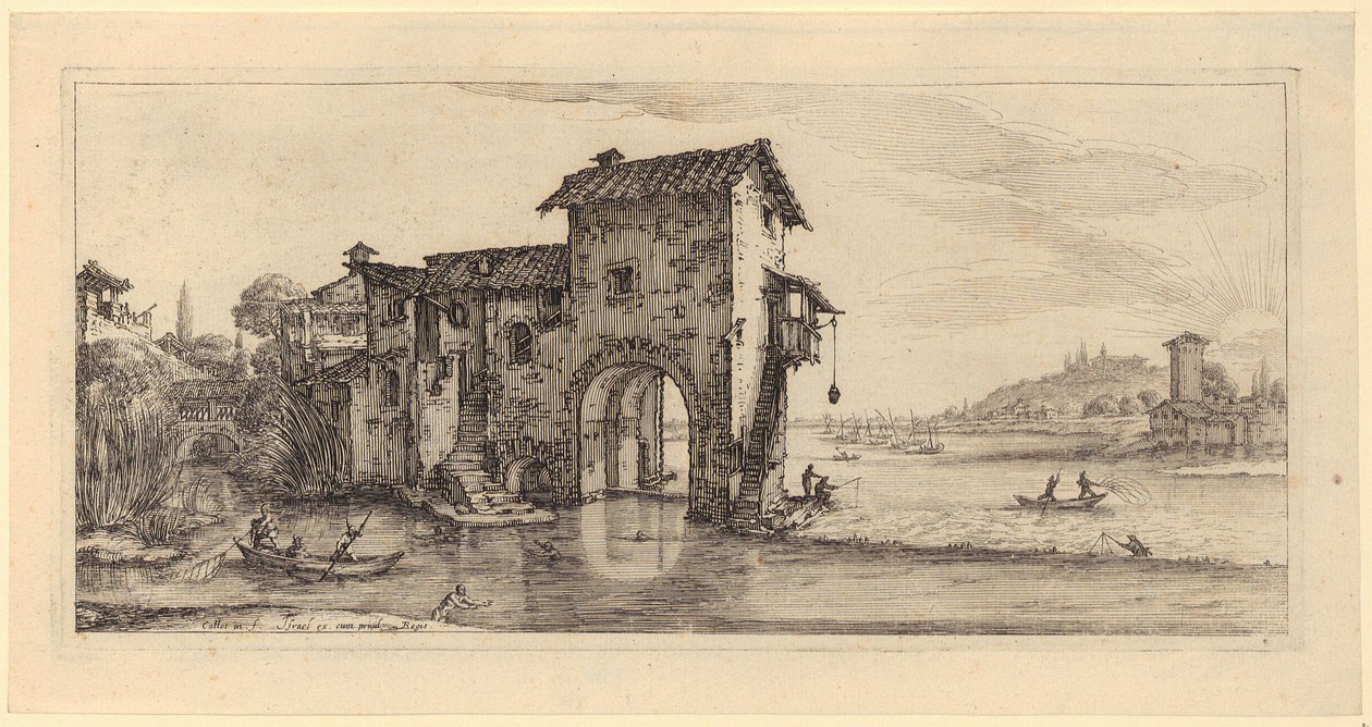 Moulin à eau, feuille 7 de la série « Paysages pour Giovanni de