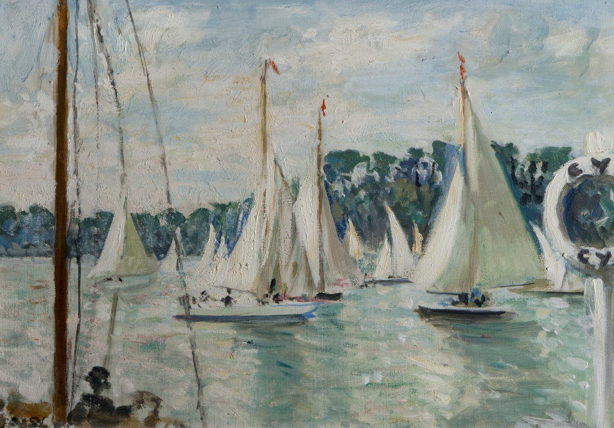 Yachts de course sur la Seine - Jacques Emile Blanche