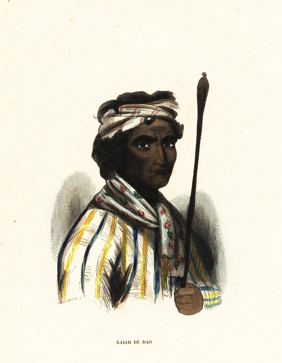Make-Tetti, Raja de Dao, Îles Moluques, Indonésie - Jacques Etienne Victor (after) Arago
