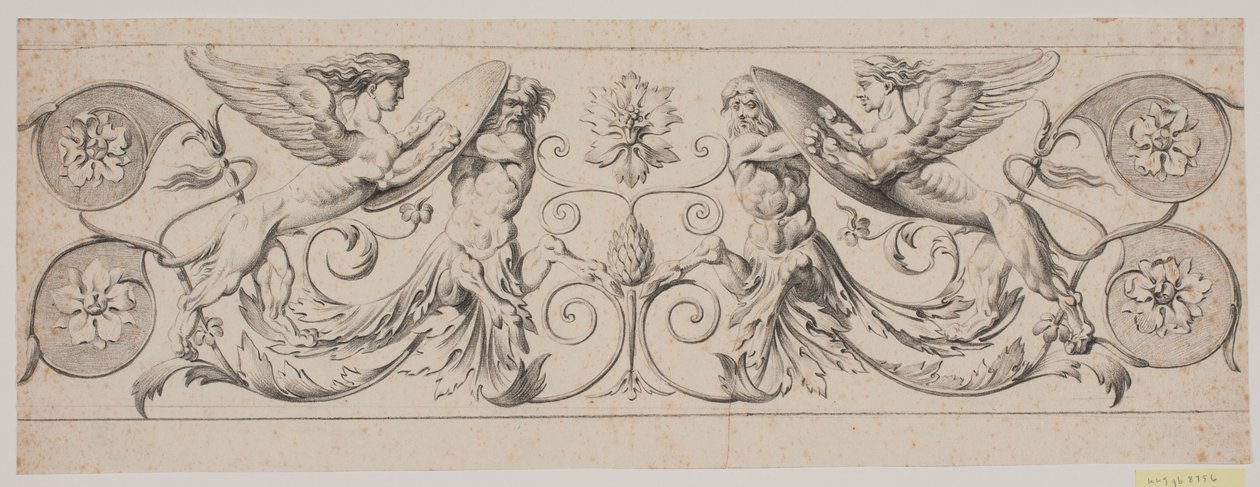 Frise décorative avec centaures et sphinx - Jacques Francois Joseph Saly
