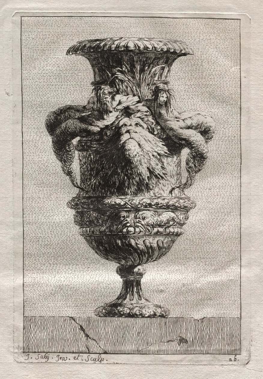 Suite de Vases : Planche 26, 1746 - Jacques-Francois-Joseph Saly