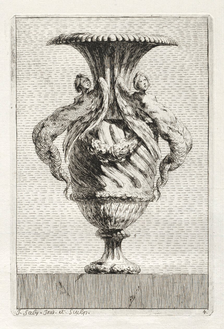 Suite de vases : Planche 4, 1746 - Jacques Francois Joseph Saly