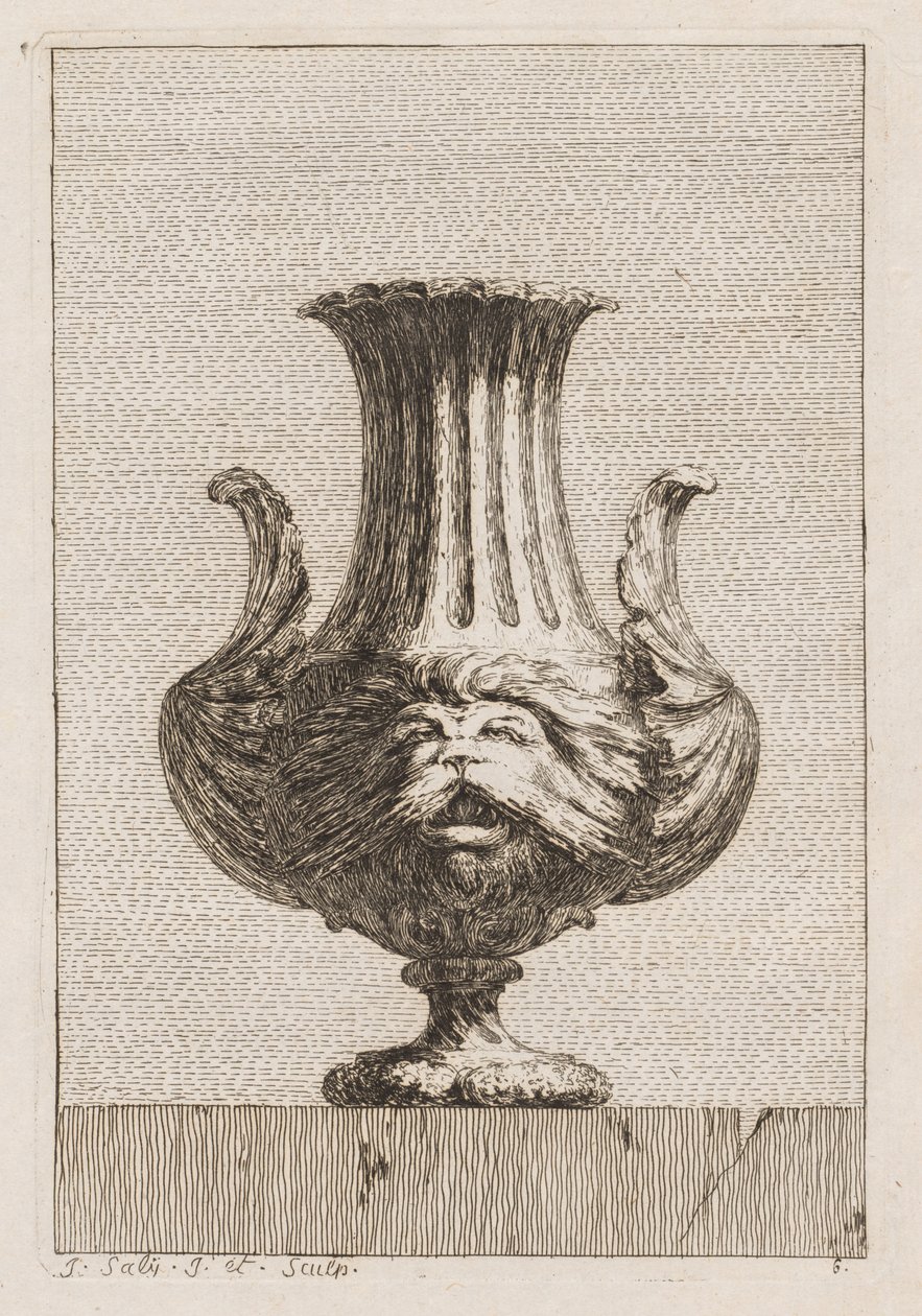 Suite de vases : Planche 6, 1746 - Jacques Francois Joseph Saly