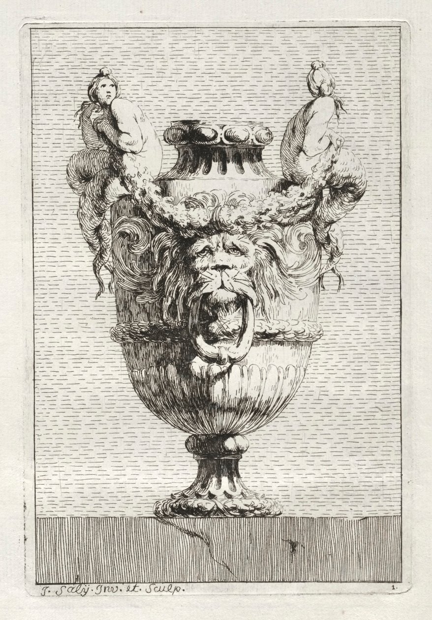 Suite de vases :  Planche 1 - Jacques François Saly