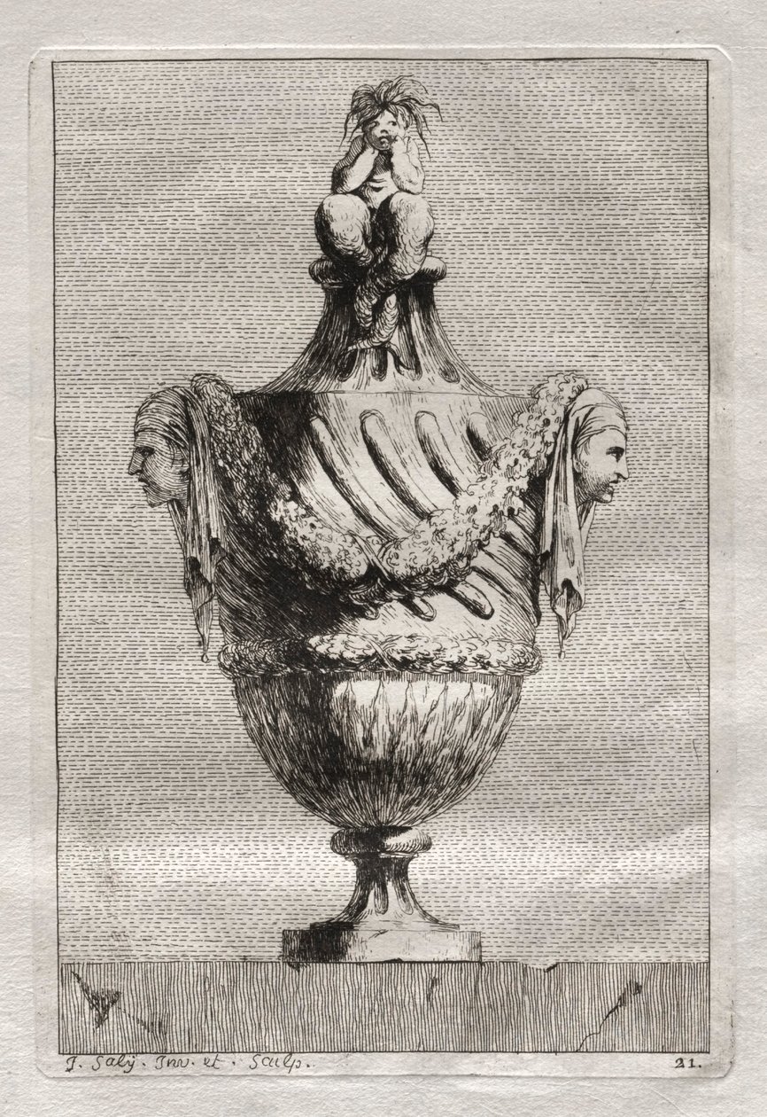 Suite de vases :  Planche 21 - Jacques François Saly