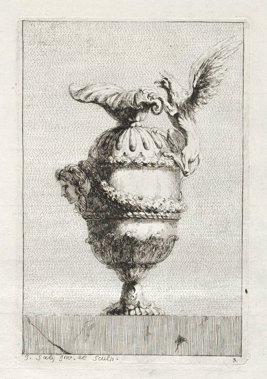 Suite de vases :  Planche 3 - Jacques François Saly