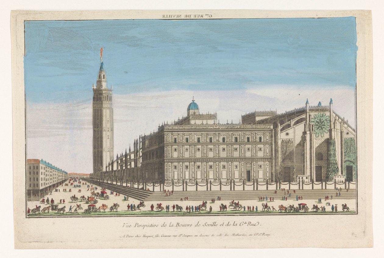 Vue de la Cathédrale de Séville - Jacques Gabriel Huquier