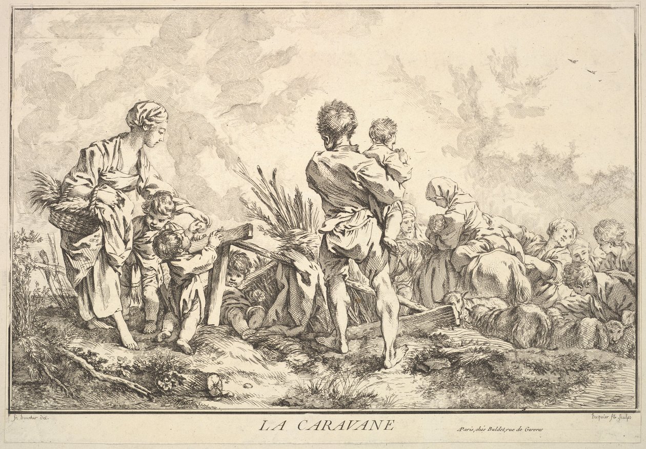 La Caravane - Jacques Gabriel Huquier