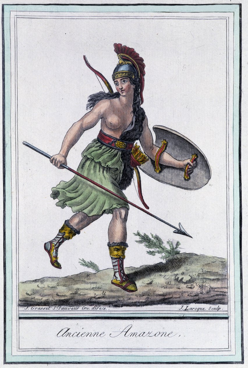 Ancienne Amazone - dans « Encyclopédie des voyages » par Grasset St Sauveur, éd. 1796 - Jacques Grasset de Saint Sauveur