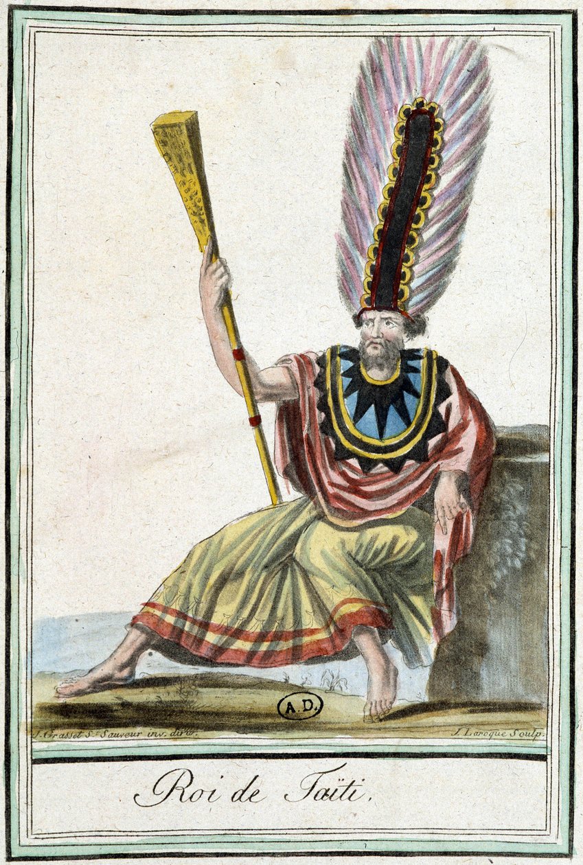 Roi de Tahiti - dans "Encyclopédie des voyages" par J. Grasset Saint-Sauveur - Jacques Grasset de Saint Sauveur