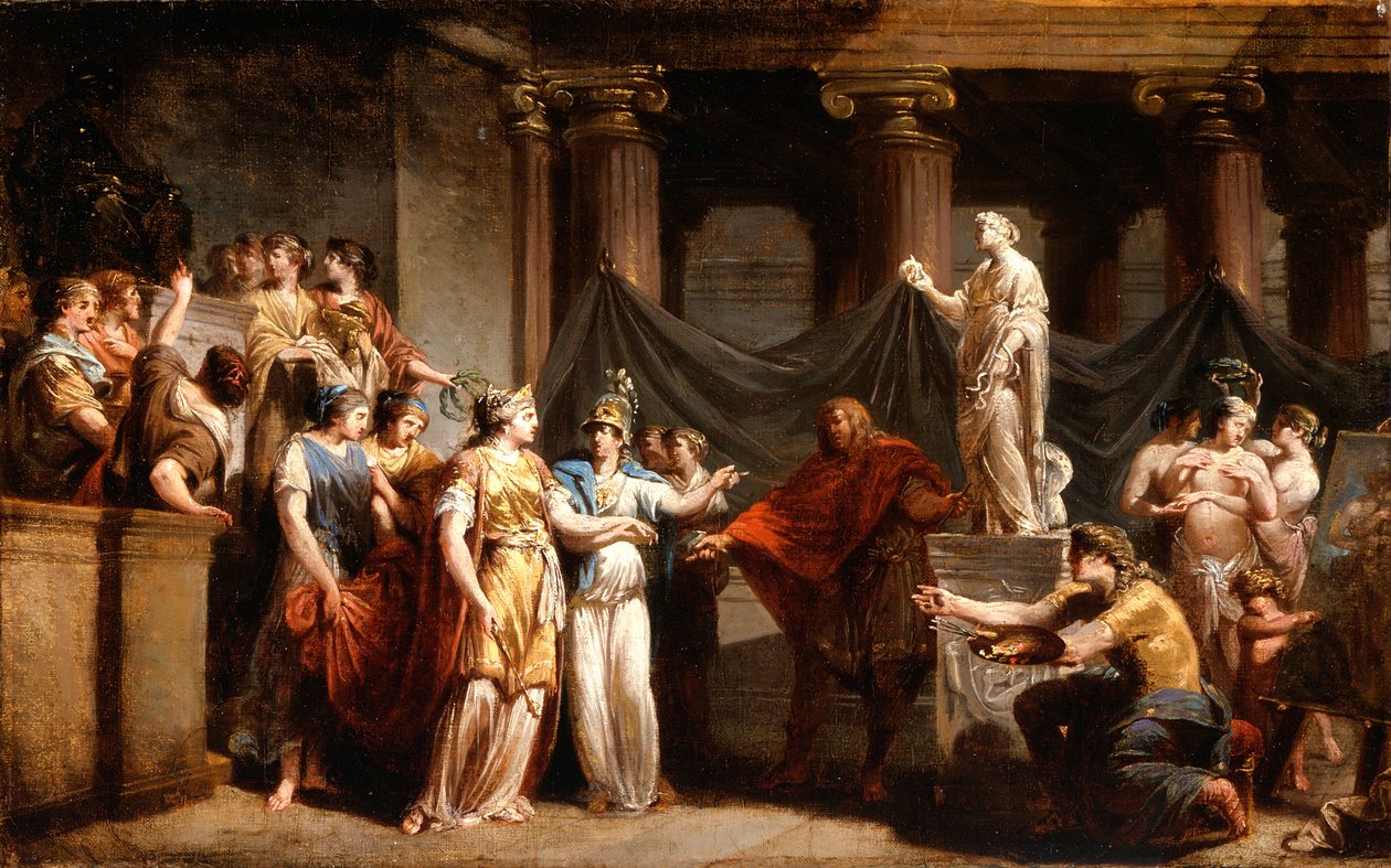 Le Temple des Arts Libéraux, avec la ville de Berne et Minerve, 1779 - Jacques Henri Sablet
