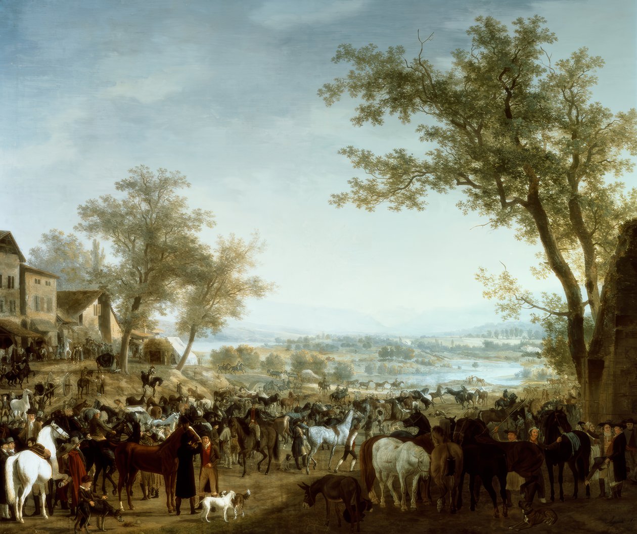 Marché aux chevaux à Gaillard - Jacques Laurent Agasse