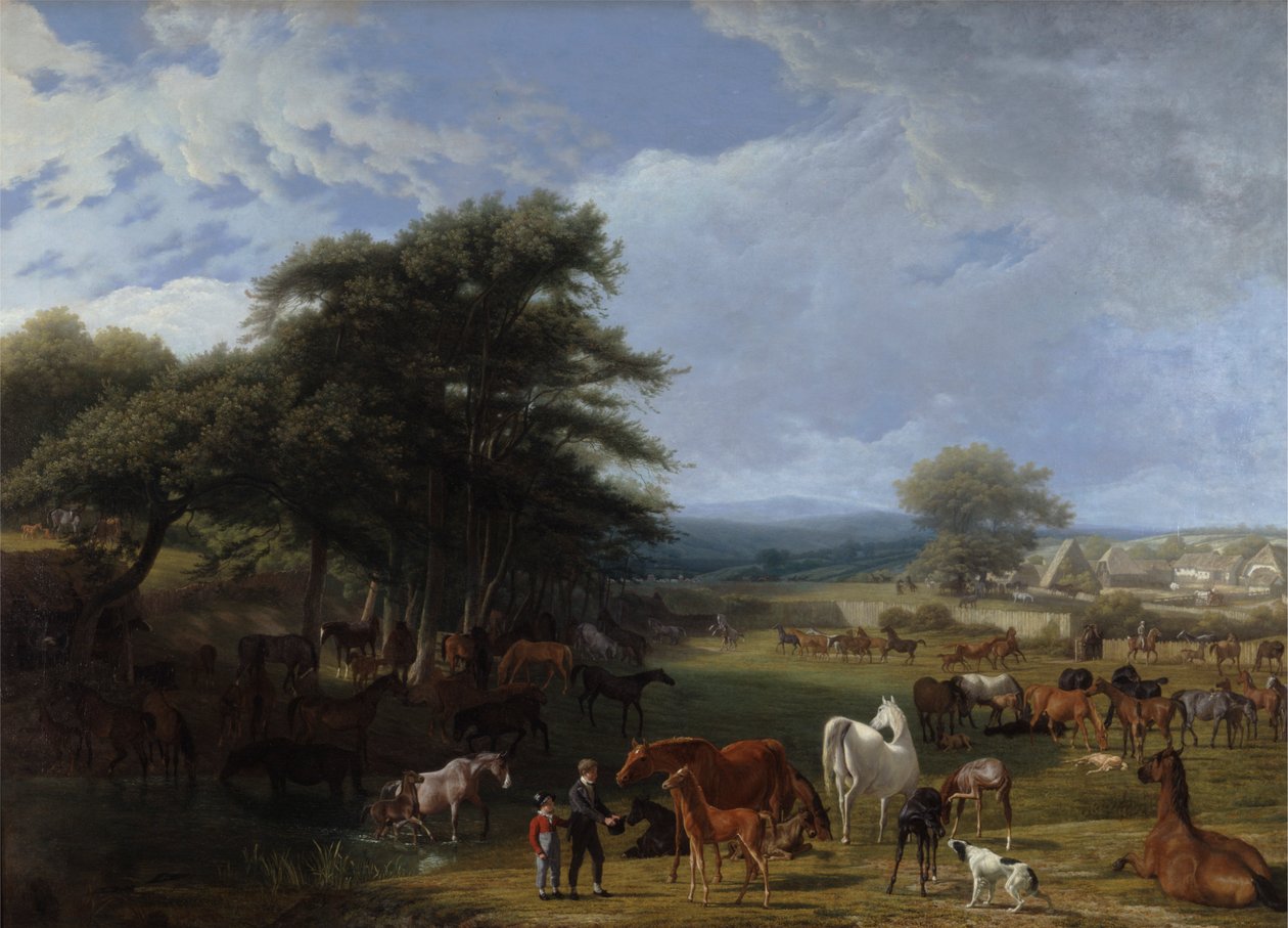 Écurie de Lord Rivers, Stratfield Saye - Jacques Laurent Agasse