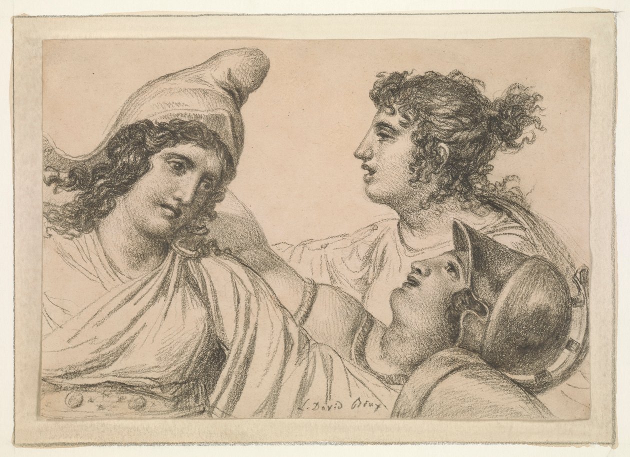 Composition avec trois figures - Jacques Louis David