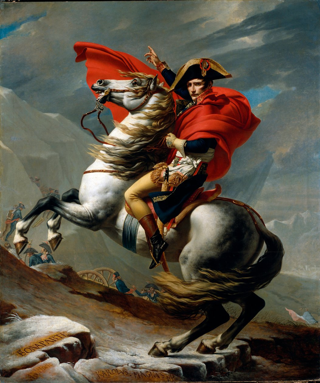 Portrait équestre de Napoléon Ier Bonaparte - Jacques Louis David
