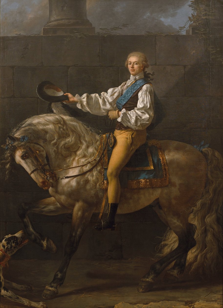 Portrait équestre de Stanisław Kostka Potocki - Jacques Louis David