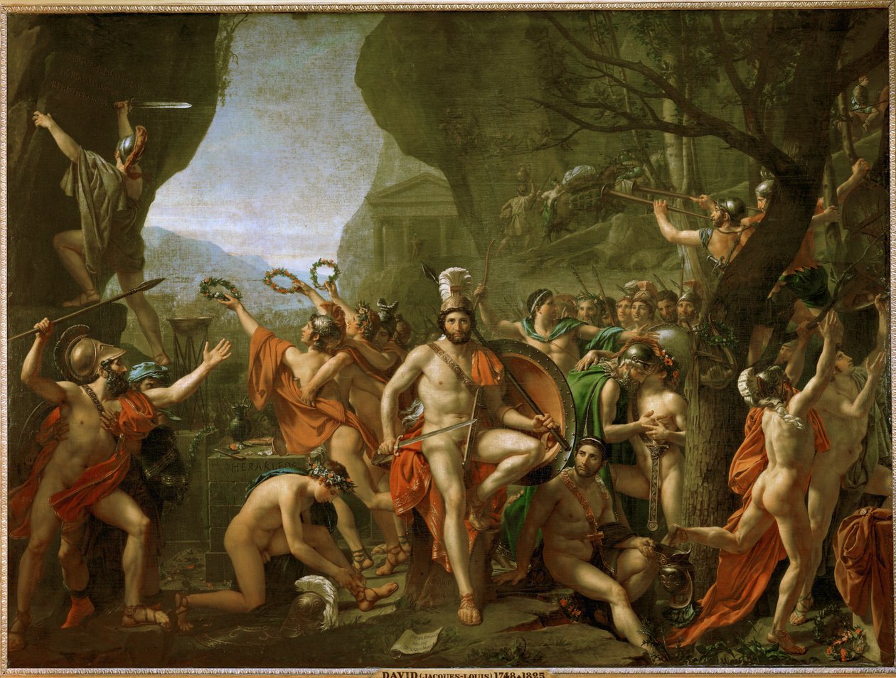 Léonidas aux Thermopyles - Jacques Louis David