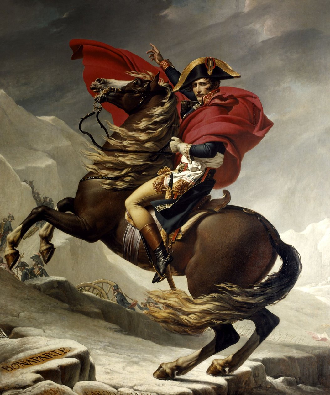 Napoléon Bonaparte traversant les Alpes au Grand Saint Bernard - Jacques Louis David