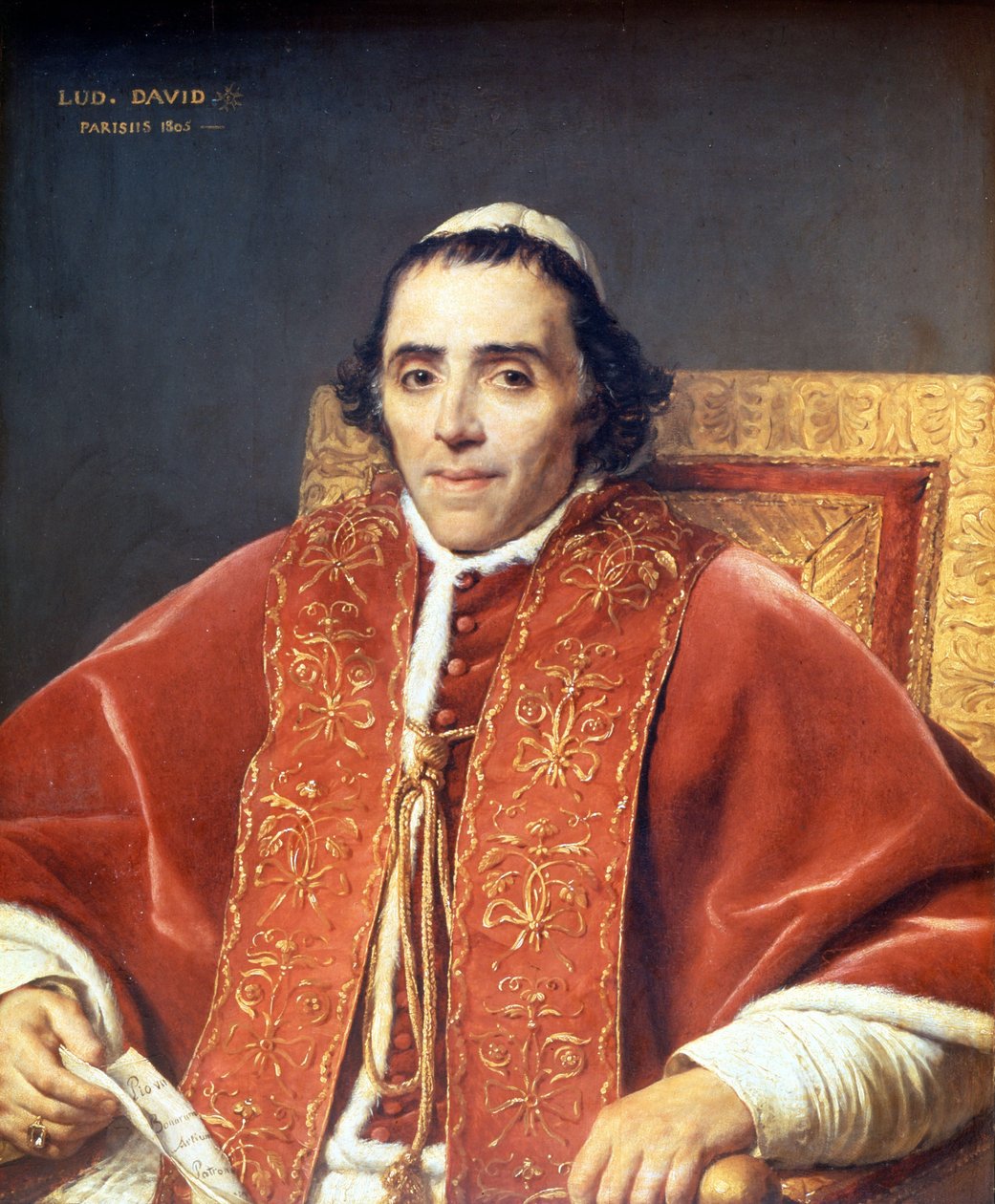 Pie VII (1742 - 1823). Peinture de Jacques Louis David (1748-1825). Musée du Louvre. Paris - Jacques Louis David