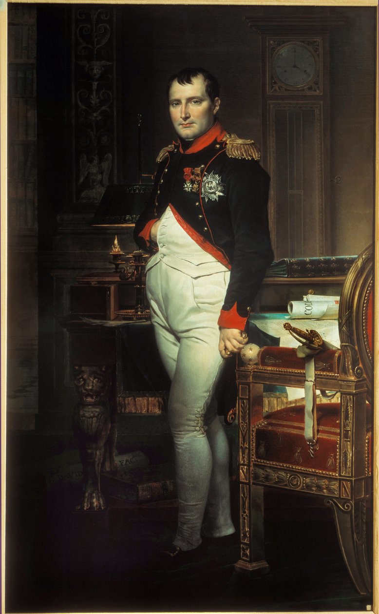 Portrait en pied de Napoléon Ier dans son cabinet de travail aux Tuileries - Jacques Louis David