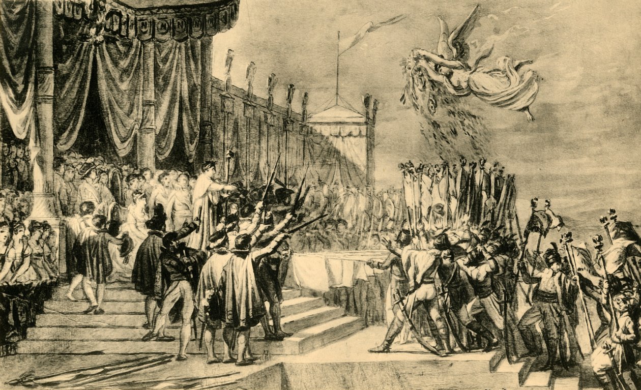 Étude pour La Distribution des Aigles, vers 1808, 1921 - Jacques Louis David