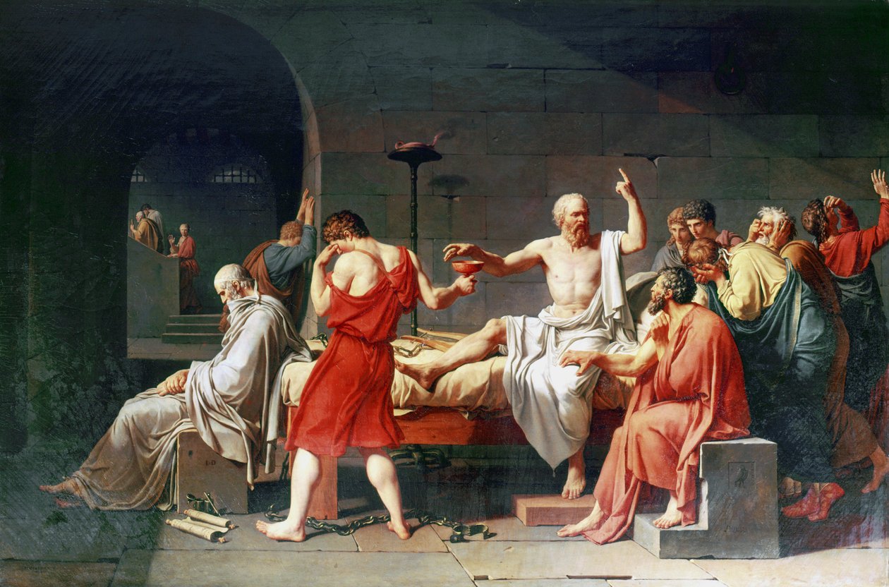 La mort de Socrate, 4ème siècle av. J.-C., 1787 - Jacques Louis David