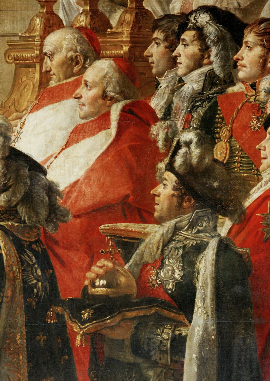 Le couronnement de Napoléon Ier par le pape Pie VII dans la cathédrale Notre-Dame de Paris ... - Jacques Louis David