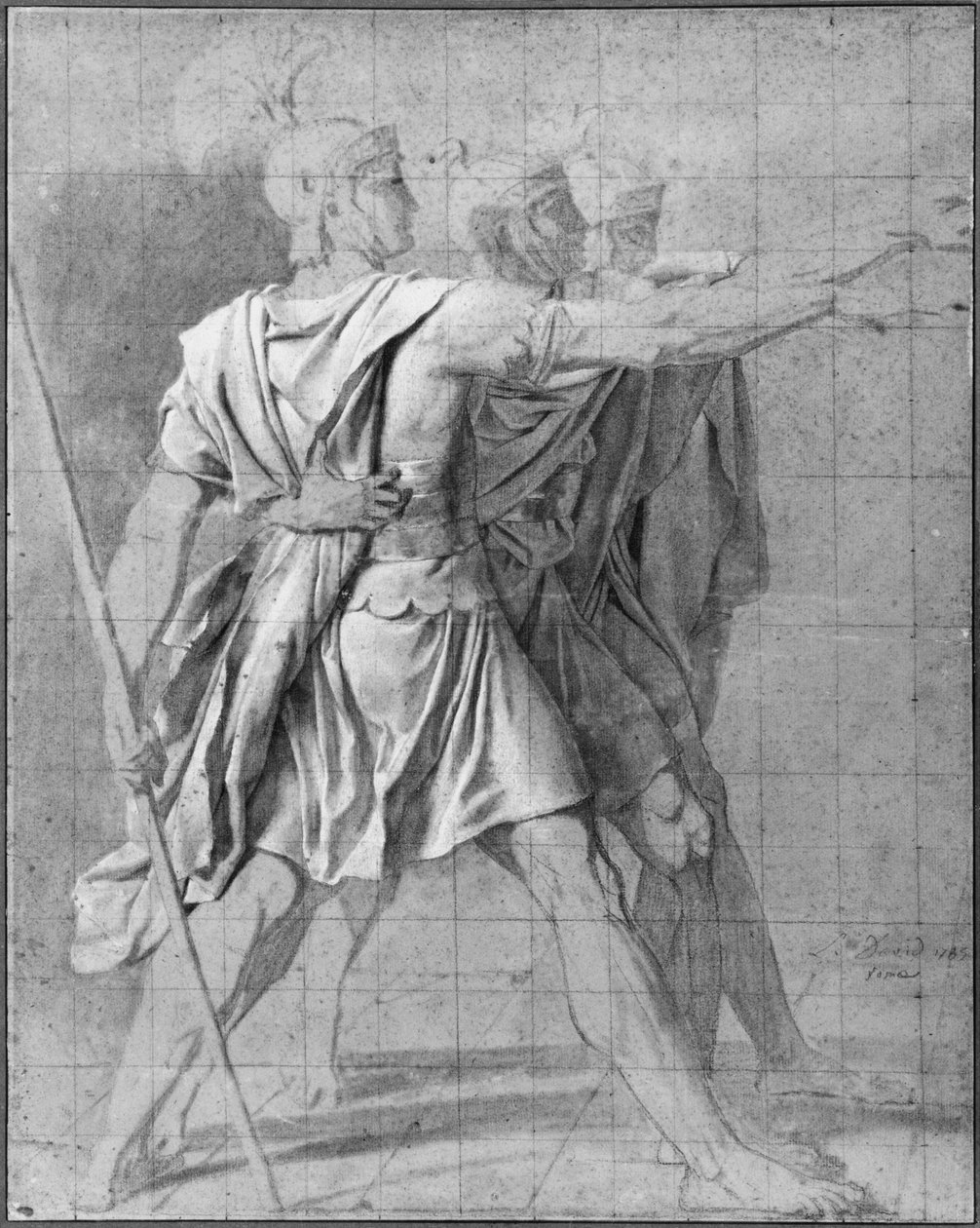 Les trois frères Horatii, étude pour 