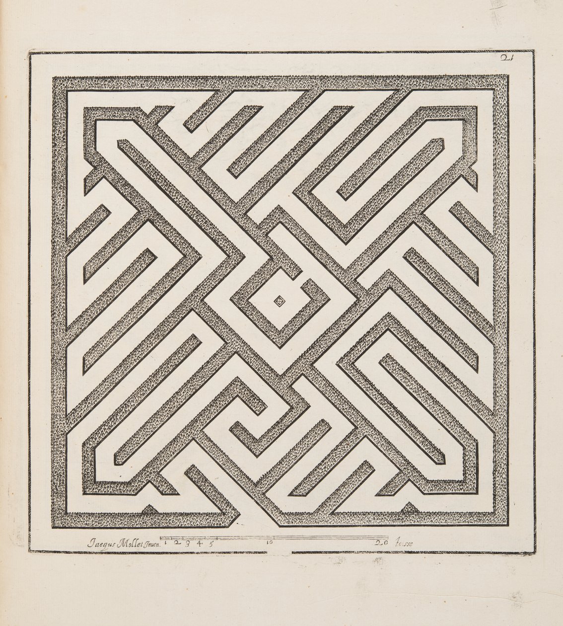 Design pour Parterre, du Théâtre des Plans et Jardinages, pub.1652 - Jacques Mollet