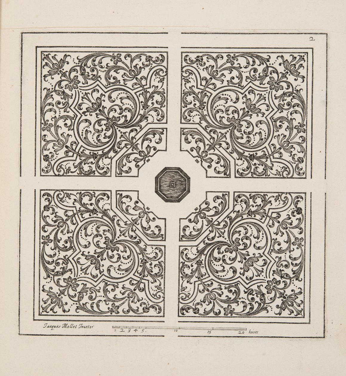 Design pour Parterre, du Théâtre des Plans et Jardinages, pub.1652 - Jacques Mollet