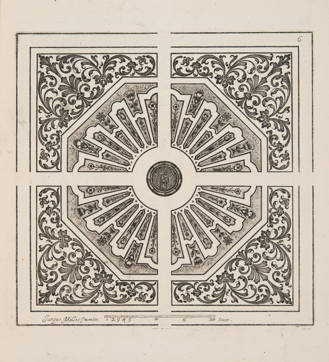 Design pour Parterre, de Theatre des Plans et Jardinages, pub.1652 - Jacques Mollet