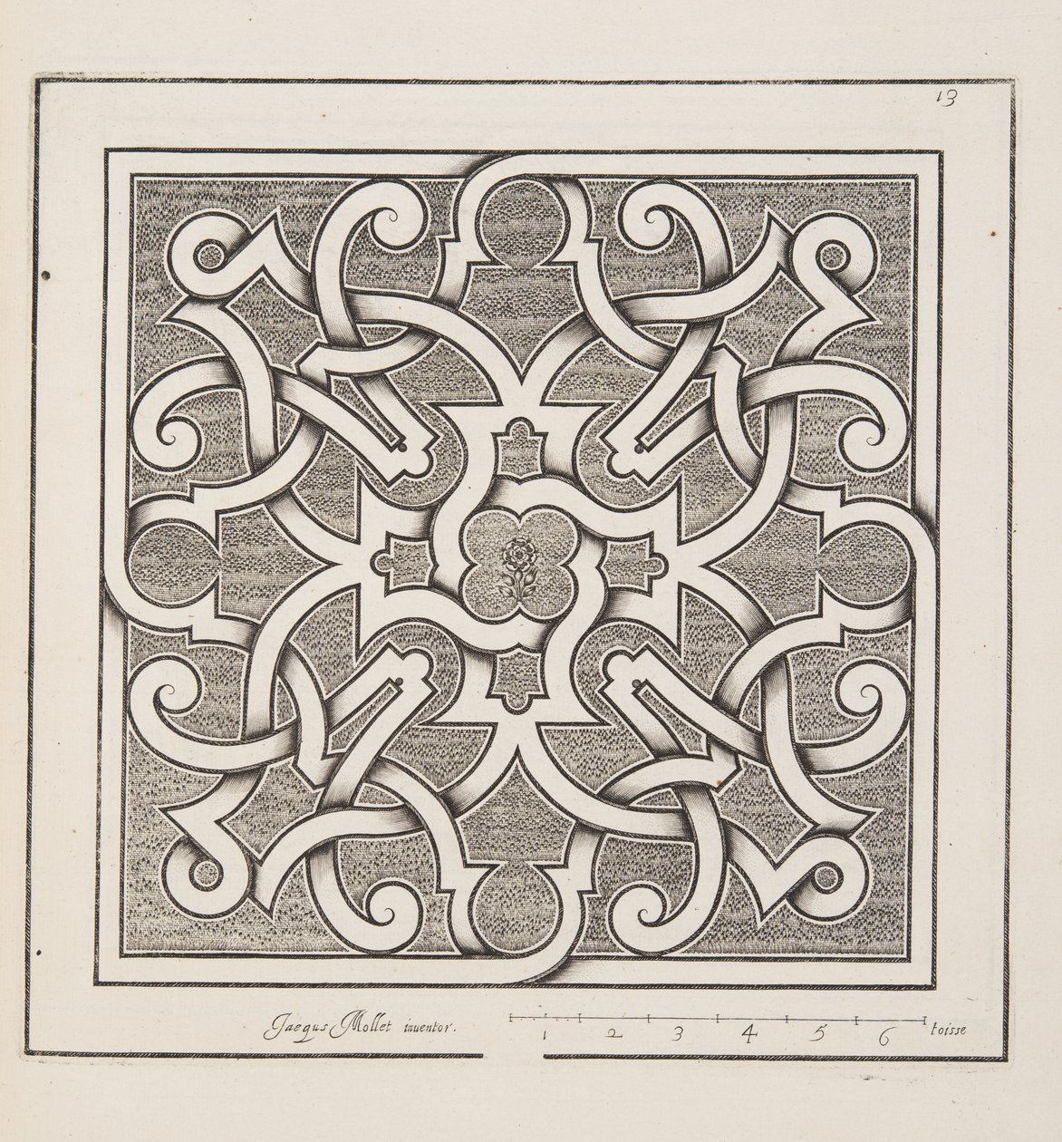 Conception pour Parterre, du Théâtre des Plans et Jardinages, pub.1652 - Jacques Mollet