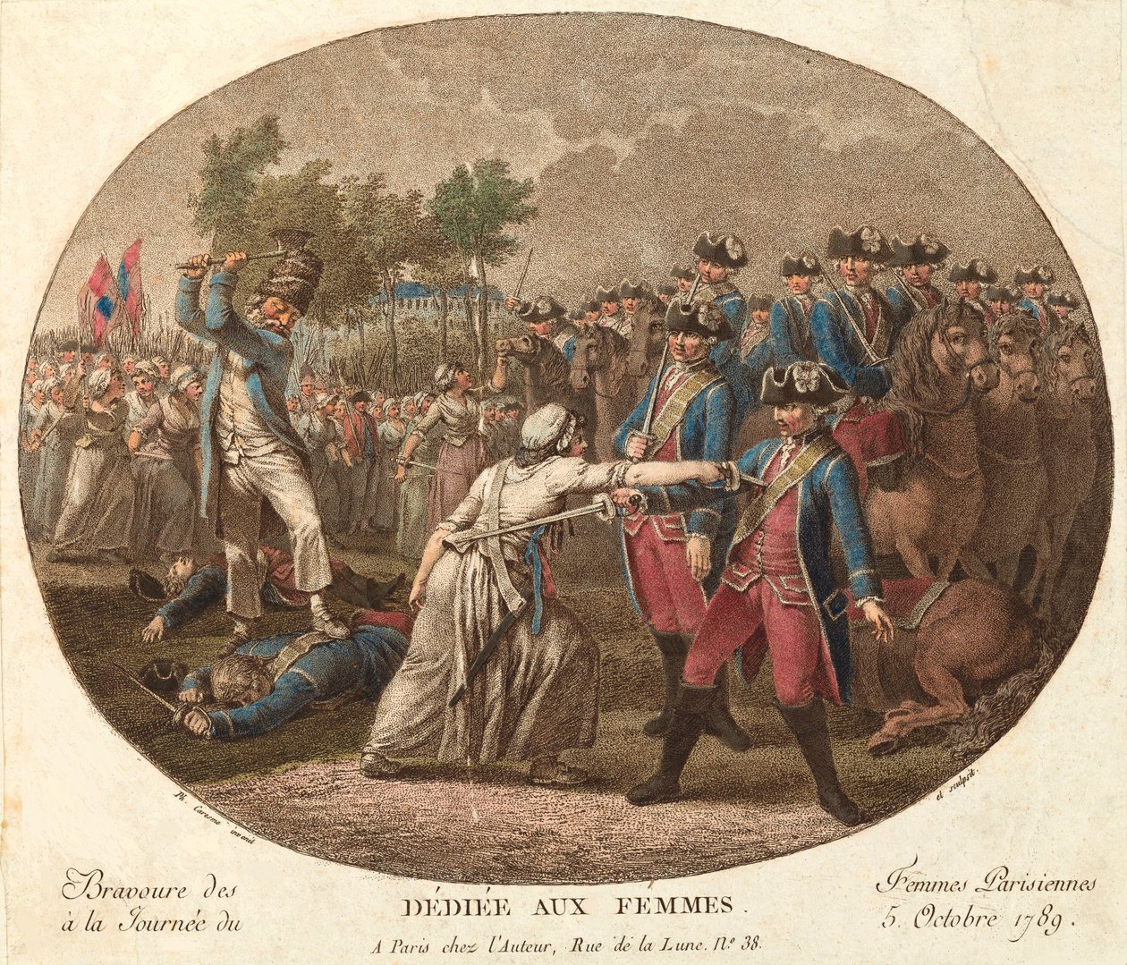 Bravoure des femmes parisiennes à la journée du 5 octobre 1789 : dédiée aux femmes - Jacques Philippe Caresme