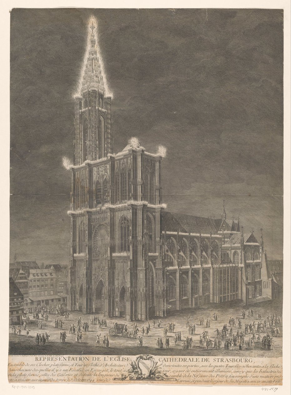 Vue de la cathédrale de Strasbourg - Jacques Philippe Le Bas