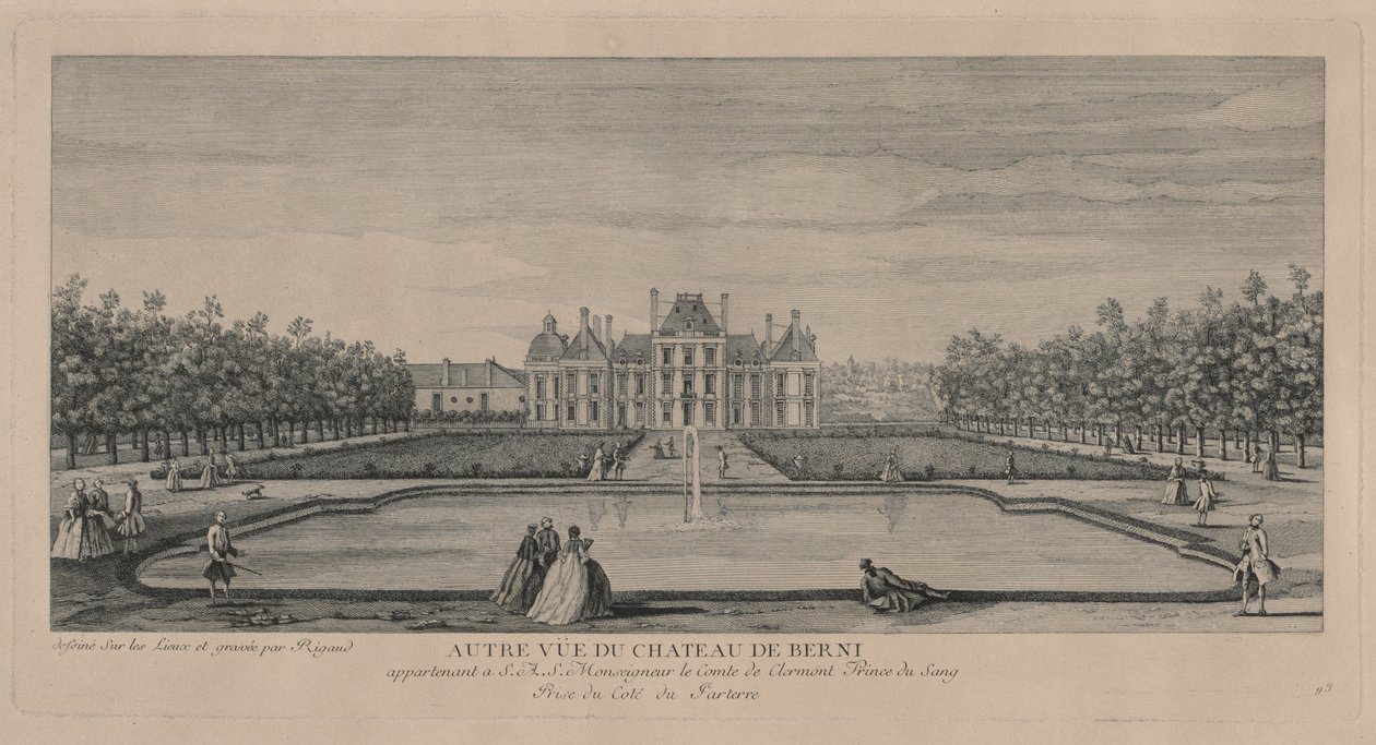 Château de Berny depuis les jardins - Jacques Rigaud